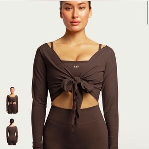 437 four three seven Espresso Wrap top